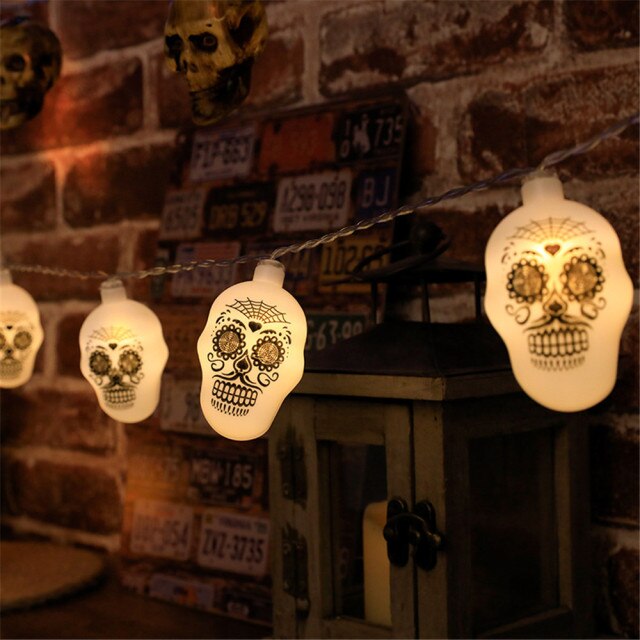 Purple Eyeball Halloween String Lights