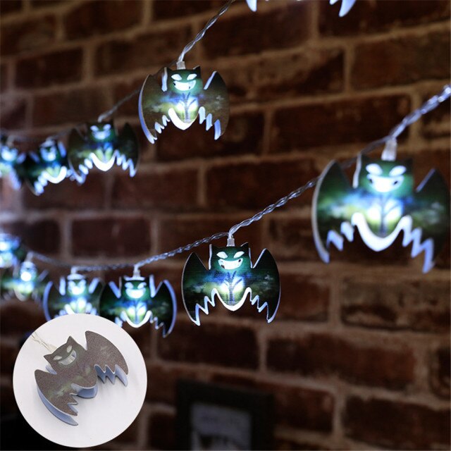 Purple Eyeball Halloween String Lights