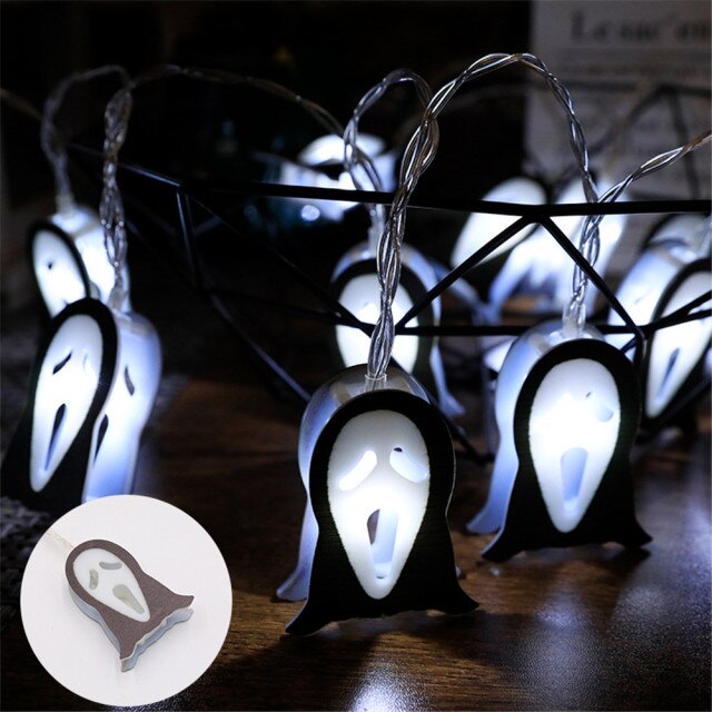 Purple Eyeball Halloween String Lights
