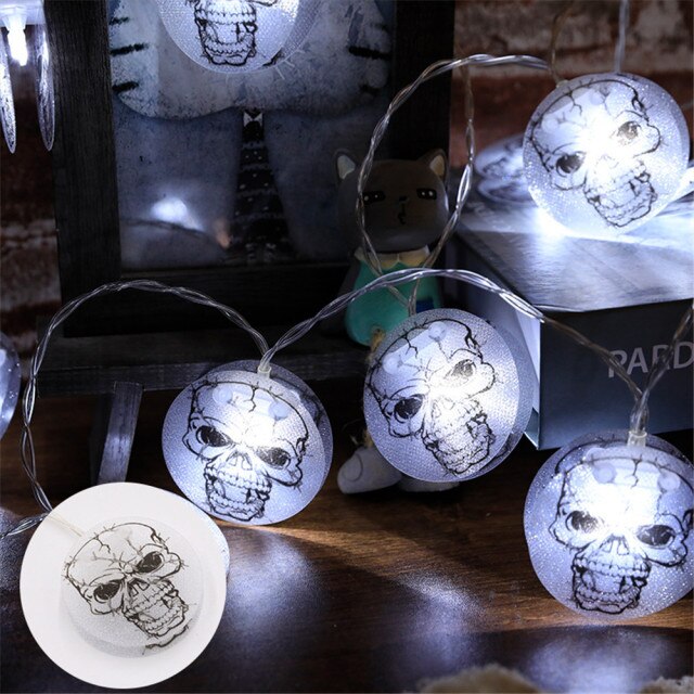 Purple Eyeball Halloween String Lights