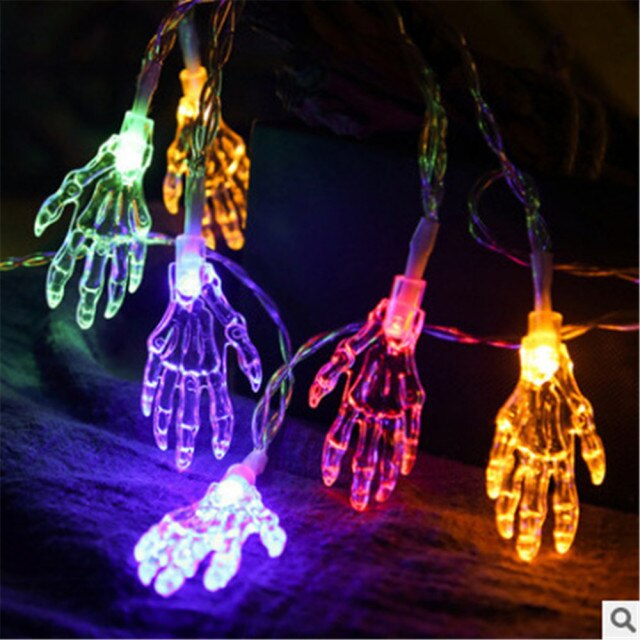 Purple Eyeball Halloween String Lights