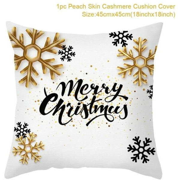 Christmas Themed Colorful Pillow Cover