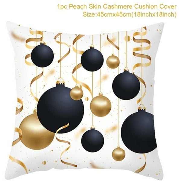 Christmas Themed Colorful Pillow Cover