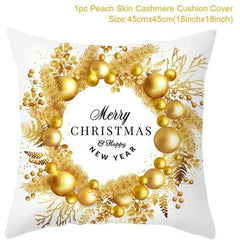 Christmas Themed Colorful Pillow Cover