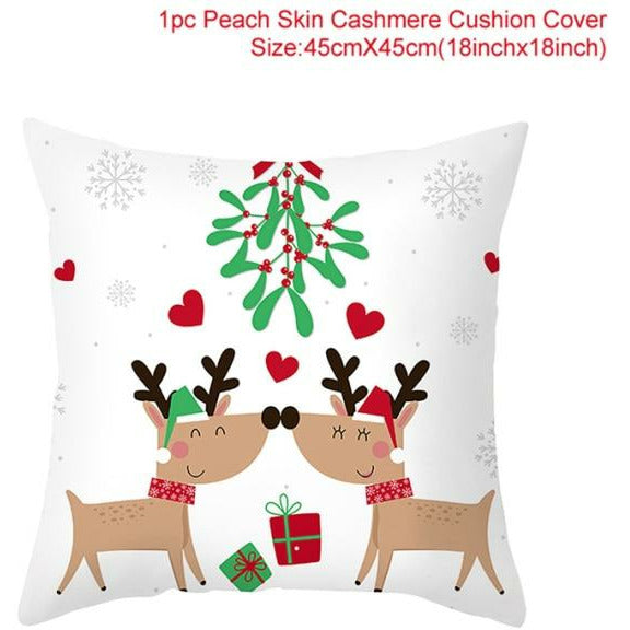 Christmas Themed Colorful Pillow Cover
