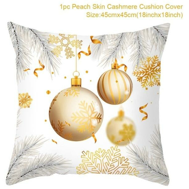 Christmas Themed Colorful Pillow Cover