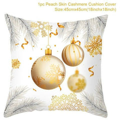 Christmas Themed Colorful Pillow Cover