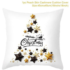 Christmas Themed Colorful Pillow Cover