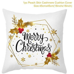 Christmas Themed Colorful Pillow Cover