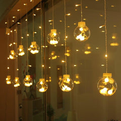 Globe Christmas Curtain String Lights