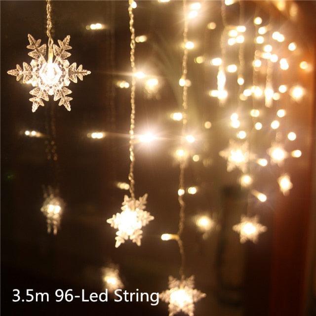 Globe Christmas Curtain String Lights