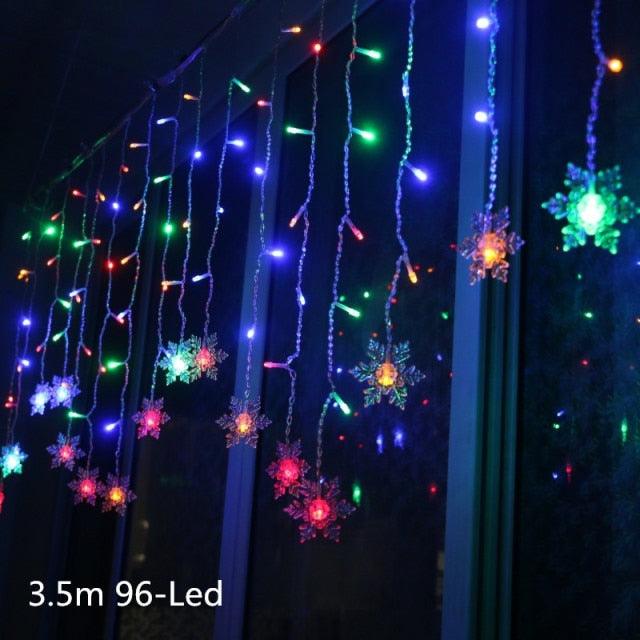 Globe Christmas Curtain String Lights