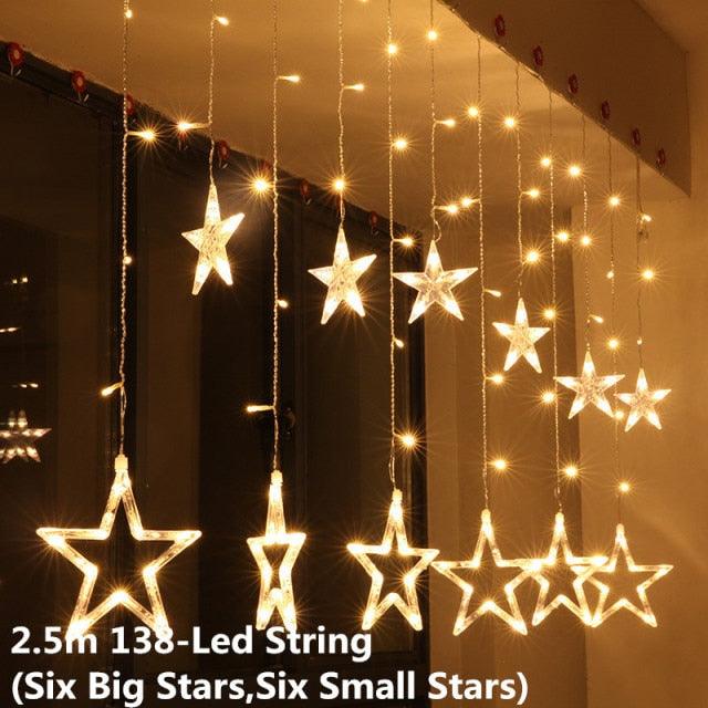 Globe Christmas Curtain String Lights