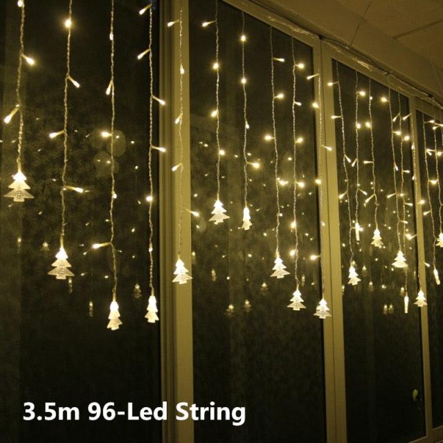 Globe Christmas Curtain String Lights