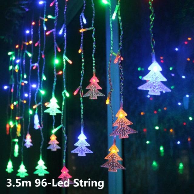 Globe Christmas Curtain String Lights