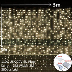 Globe Christmas Curtain String Lights