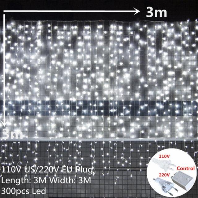 Globe Christmas Curtain String Lights