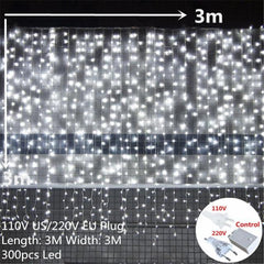 Globe Christmas Curtain String Lights