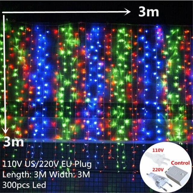 Globe Christmas Curtain String Lights