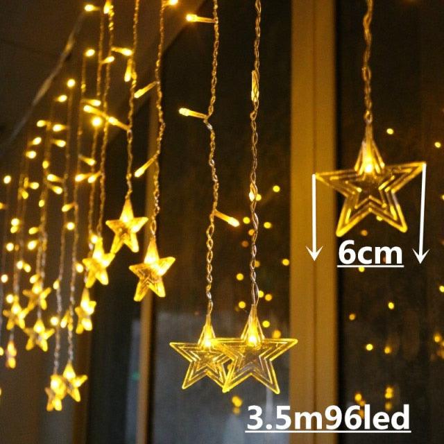 Globe Christmas Curtain String Lights