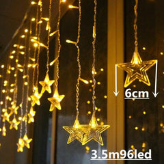 Globe Christmas Curtain String Lights