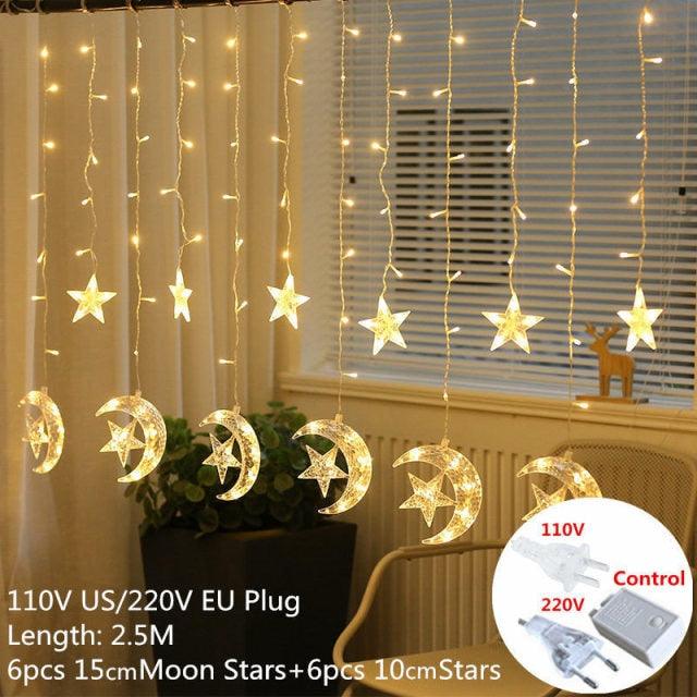Globe Christmas Curtain String Lights