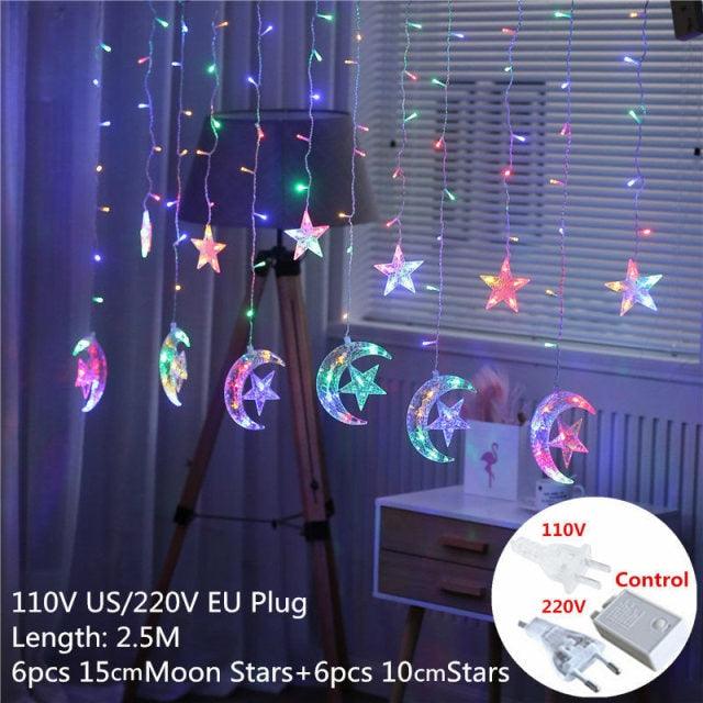 Globe Christmas Curtain String Lights