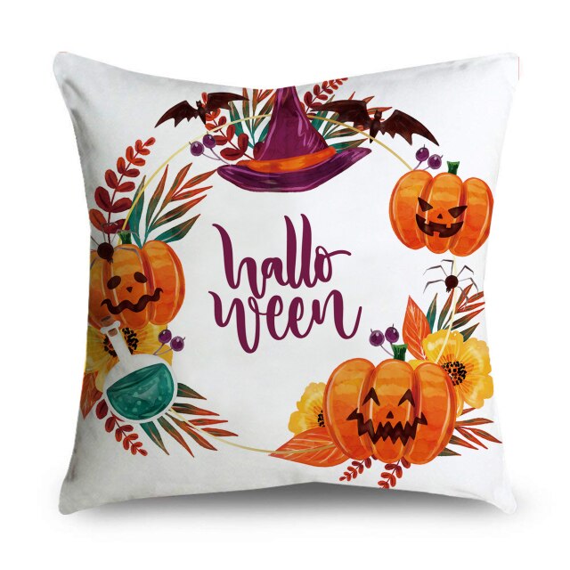 Cartoon Halloween Throw Pillow Covers