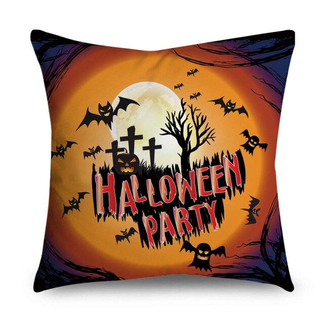 Cartoon Halloween Throw Pillow Covers