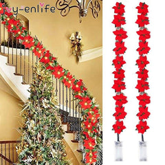 Christmas Poinsettia String Lights
