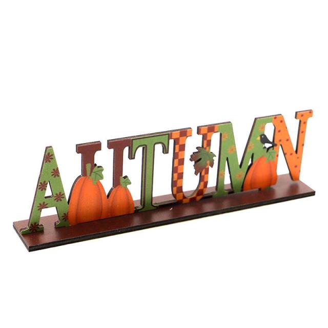 Wooden Letter Ornament for Halloween Decoration