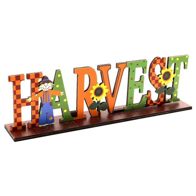 Wooden Letter Ornament for Halloween Decoration