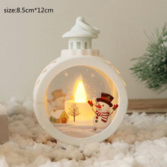 Santa and Snowman Christmas Lantern Ornaments