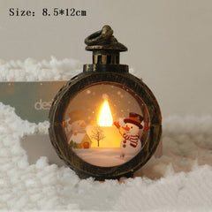 Santa and Snowman Christmas Lantern Ornaments
