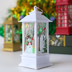 Santa and Snowman Christmas Lantern Ornaments