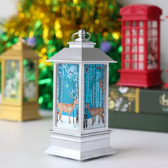 Santa and Snowman Christmas Lantern Ornaments