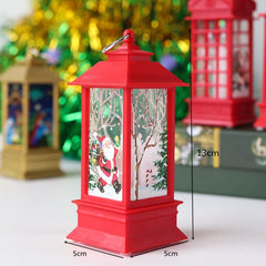 Santa and Snowman Christmas Lantern Ornaments
