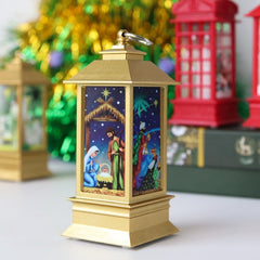Santa and Snowman Christmas Lantern Ornaments