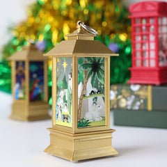 Santa and Snowman Christmas Lantern Ornaments