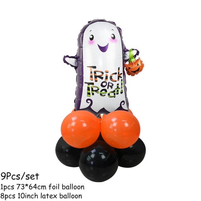Pumpkin, Ghost and Witch Standing Balloon Kit