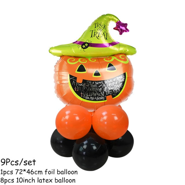 Pumpkin, Ghost and Witch Standing Balloon Kit