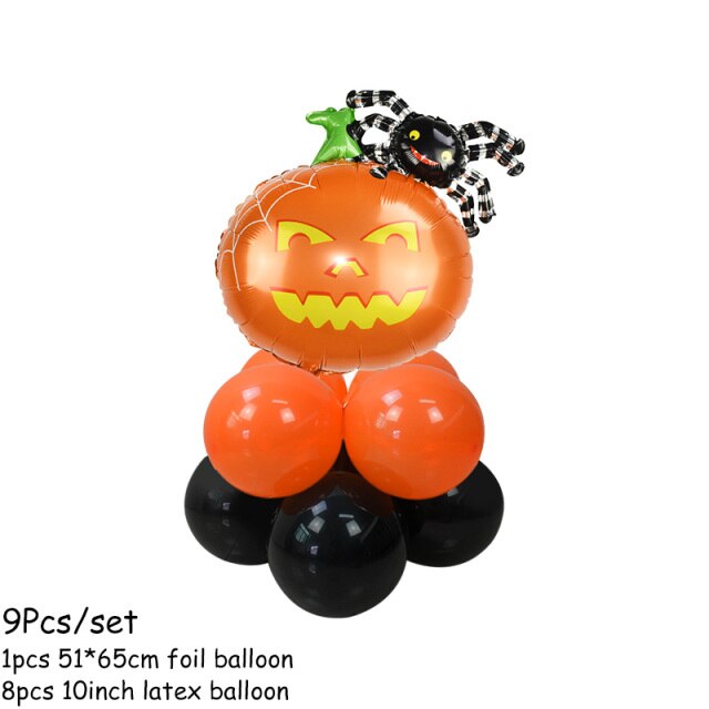Pumpkin, Ghost and Witch Standing Balloon Kit