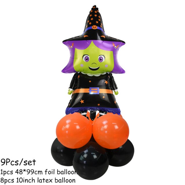 Pumpkin, Ghost and Witch Standing Balloon Kit