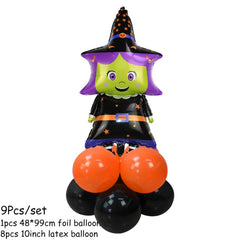 Pumpkin, Ghost and Witch Standing Balloon Kit