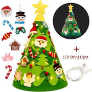 DIY Felt Christmas Tree with String Light