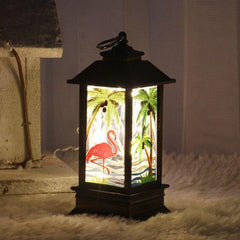 Lighted Christmas Snow Globe Lantern