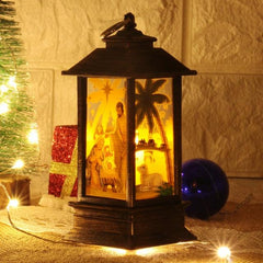 Lighted Christmas Snow Globe Lantern