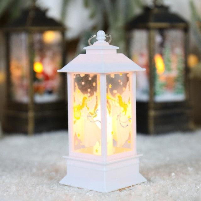 Lighted Christmas Snow Globe Lantern