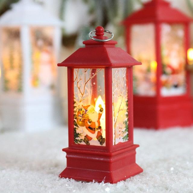 Lighted Christmas Snow Globe Lantern