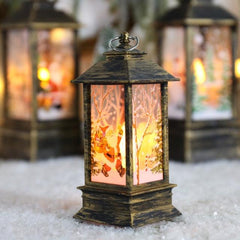 Lighted Christmas Snow Globe Lantern